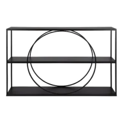36" X 24" Pirzada Geometric Wall Shelf Black - Kate & Laurel All Things Decor